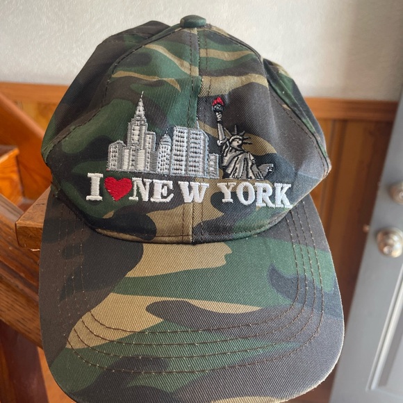 Camouflage I Love New York USA Cap Velcro OS unique stylish unisex - Picture 1 of 4